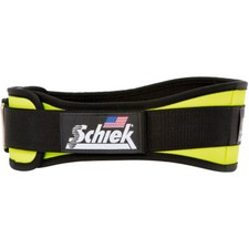 Schiek Sports Model 2004 Nylon 4 3/4" Weight Lifting Belt - Neon Yellow