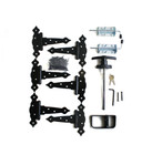 Shed Door Hardware Kit 8" Decorative Hinges, T Handle, Barrel Bolts, Screws