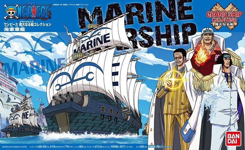 Bandai ONE PIECE GRAND SHIP COLLECTION 07 MARINE WARSHIP Pla
