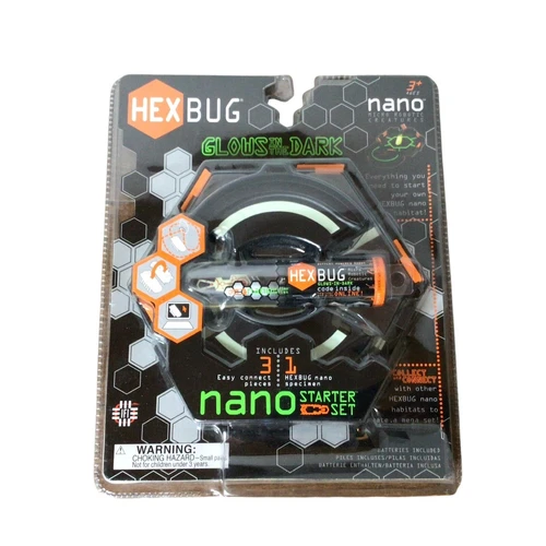 Hexbug Nano Starter Set Glows in the Dark - NEW - Micro Robotics Creatures