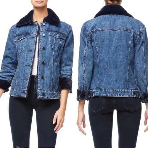 Faux Fur Trim Denim Jacket | eBay