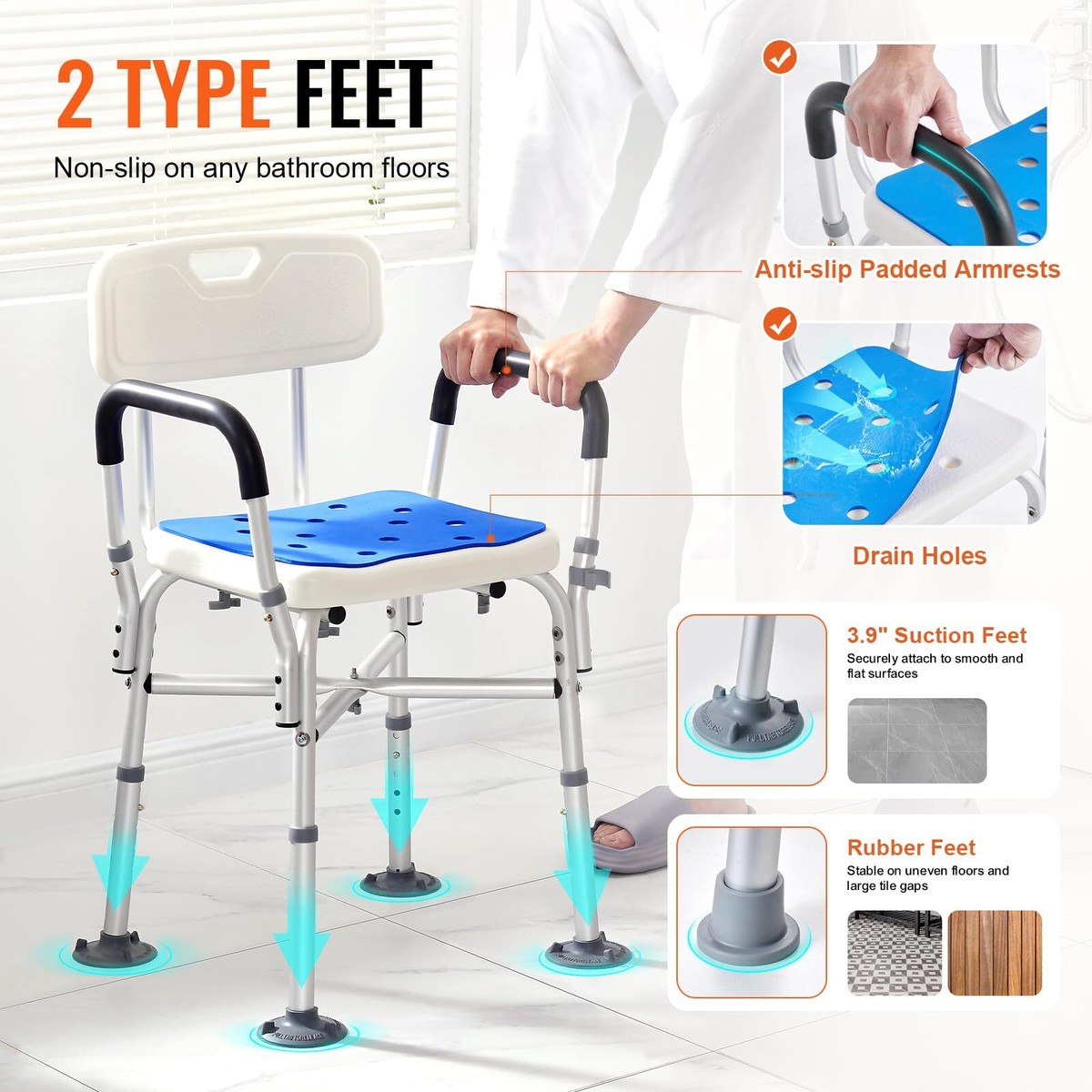 Amazon Best Shower Chairs For Elderly Adjustable Shower Chair With