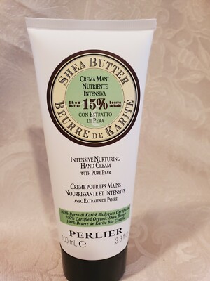 PERLIER SHEA BUTTER INTENSIVE NURTURING HAND CREAM WITH PURE PEAR LOT OF 3