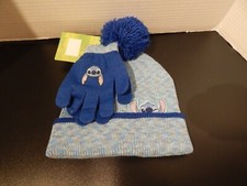 Cedarwood Threads Youth Blue Stitch Hat  Gloves