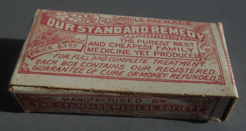 1890s Sample Package "Our Standard Remedy" Baltimore Cures Everything Original