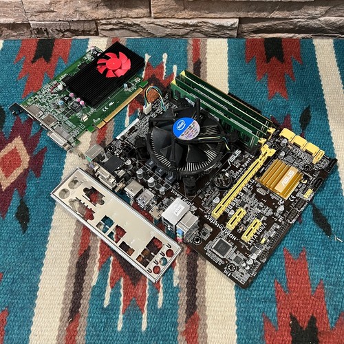 ASUS B85M-G R2.0 mATX Motherboard Combo •i5-4570S •16GB RAM •Radeon R9m •TESTED!