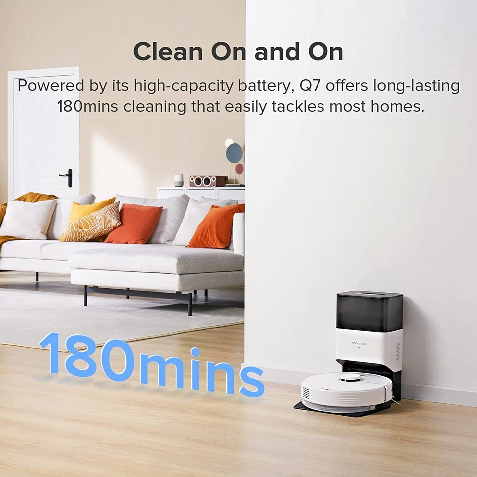 Roborock Q7 Max+ Saugroboter Roboter Mit Auto-Empty Dock & Mop 4200Pa Weiß - Bild 3 von 4