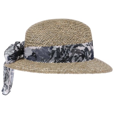 LIERYS Seagrass Strohhut mit Stoffband Damenhut Sommerhut Sonnenhut Strandhut