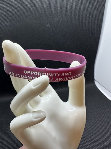 Silicone Rubber Bracelet Wristband Mental Health Manifest Abundance Opportunity - Picture 3 of 5