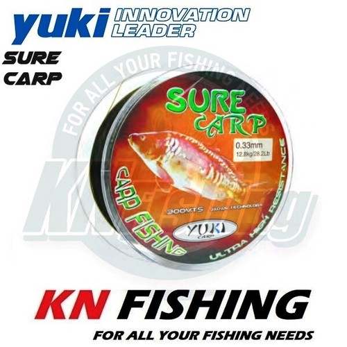 YUKI SURE CARP Carp Fishing Line Monofilament Brown Camouflage 300m