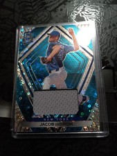 2020 Panini Chronicles Spectra Neon Blue Prizm Swatches /25 Jacob deGrom Mint+