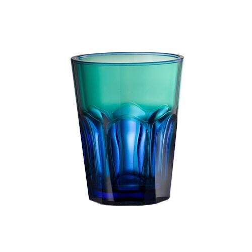 Mario Luca Giusti Double Face Tumbler Blue/Green H 4" x Diam 3.5", 13 oz x6 - Picture 1 of 2