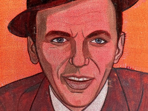 VELVET FRANK SINATRA! ORIGINAL FRAMED PAINTING BY PAMELA ROBERTS (1953-1998) - Picture 5 of 6
