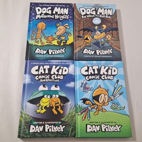 DOG MAN And Cat Kid- Lot of 12 Hardcover Books Dav Pilkey- Children’s Youth - Picture 4 of 4