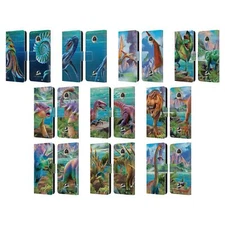 OFFICIAL P.D. MORENO DINOSAUR LEATHER BOOK WALLET CASE COVER FOR MOTOROLA PHONES