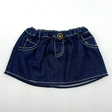 Build A Bear Skirt Blue Denim Jean Casual Everyday Plush Teddy Girl Clothing