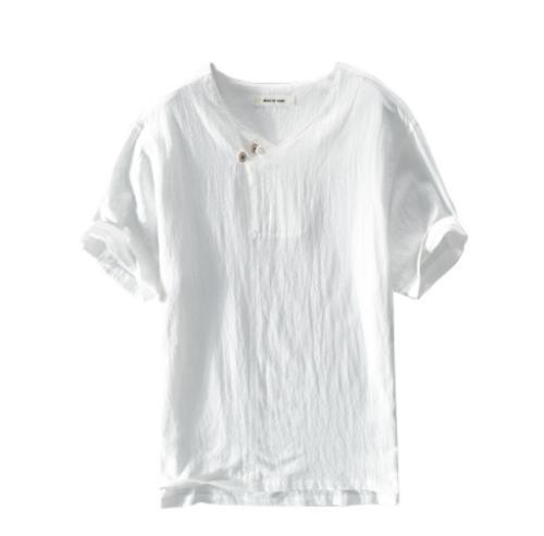 Herren T-Shirts kurzärmelig einfache lässige Tops einfarbiger Pullover Rundhals Sommer - Bild 1 von 12