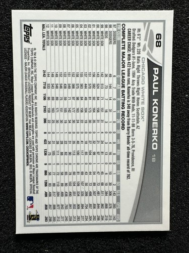 PAUL KONERKO #68 2013 Topps Chrome Baseball QTY Chicago White Sox - Picture 2 of 2