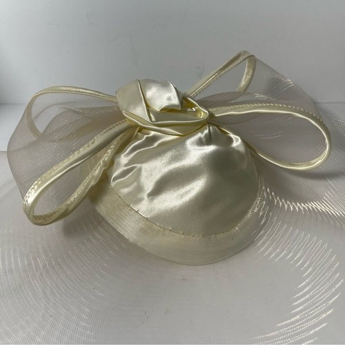Beaujon Paris Satin Bow Veil Fascinator Hat Tea Party Vintage - Picture 5 of 11
