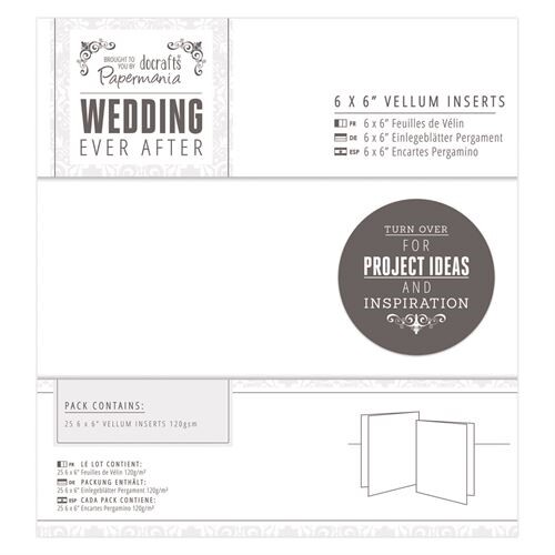 Papermania 6 x 6" Vellum Inserts (25pk) - Wedding - Invitations Card Craft - Picture 1 of 1