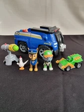 Paw Patrol Rescue Vehicle With Sounds Figures, Chase, Rocky, Chicken, Catapul 