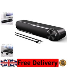 Dynamic Stereo Soundbar Speakers for Desktop - USB Powered Convenience