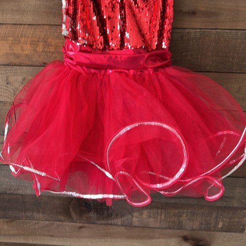 NWOT Weissman Showtime Girl's When Can I See You Again Dance Costume in Red - Picture 5 of 11