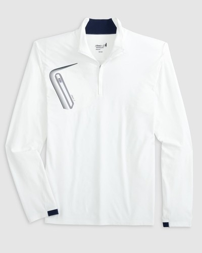 johnnie-O Sabino Performance 1/4 Zip Pullover White Size L