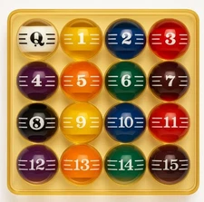 Vintage RARE EPCO Clear Acrylic Pool Ball Set 1980s Transparent Billiard Balls