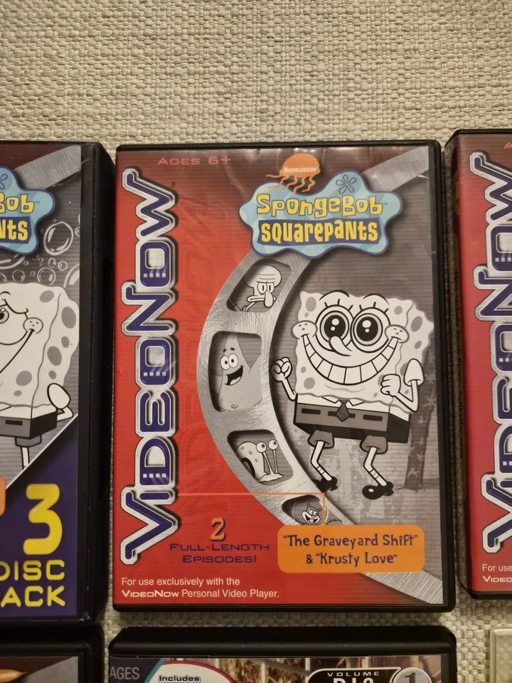 Lote de 7 discos Videonow Bob Esponja pantalones cuadrados, The Amanda Show, Rugrats Foto 3 de 4