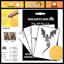 Realistic Waterproof Western Dragon Temporary Tattoos - Body Art Kit, 10 Designs