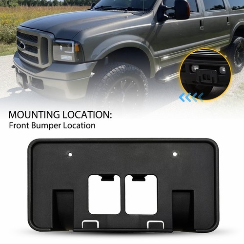 Fit 2005-2007 Ford Super Duty Excursion Front License Plate Tag Frame Bracket EC - Foto 19 di 20