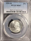 1951-D Washington Quarter, MS67 PCGS. (18776)