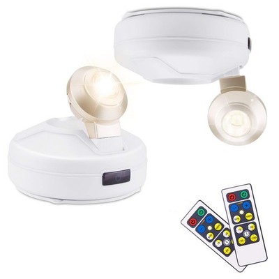 BIGLIGHT Battery Operated Accent Lights, Wireless Spotlight, LED Puck White 