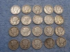 20 SILVER MERCURY DIMES WITH DATES     lot304