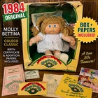 Vintage 1984 Cabbage Patch Kids Doll w Box Papers Birth Certificate, Box