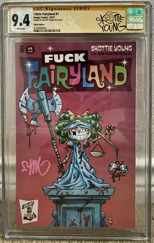 I Hate Fairyland #1 CBLDF Variant CGC 9.4 NM Signed by Skottie Young RARE!