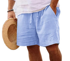 Men s Lightweight Cotton Gym Beach Shorts Breathable Summer Casual Wear Fun Gift