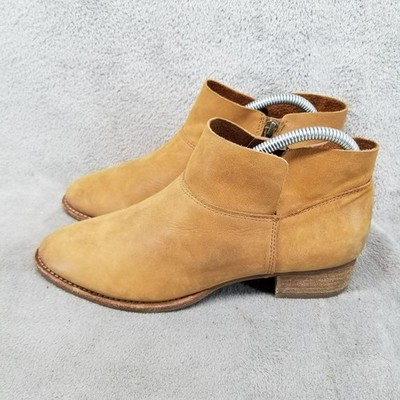 Gianni Bini Shoes Womens Size 8 Brown Leather Side Zip Ankle Booties *Read*