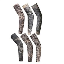 Fake Temporary Tattoo Sleeves for Men and Women, Arm Sunscreen Sleeves Unisex