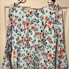 Vibrant Floral Print Long Sleeve Dress by Loft