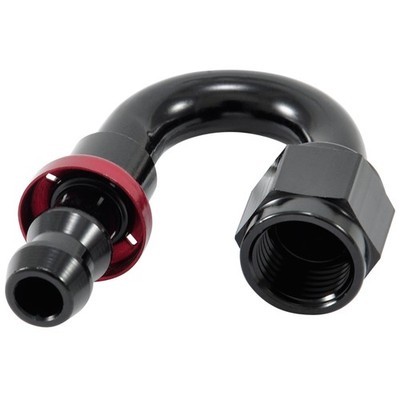 Alu Fitting AN6 180°Dash 6 Push On Verbinder Anschluss D-06 9/16 - 18UNF D6