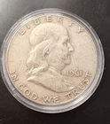 🔥 1961-D Frankiln Half Dollar 90% Silver CoinSnap analysis is Fine to AU🔥