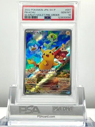 PSA 10 Pikachu 001/SV-P Promo Scarlet & Violet - Pokemon Card Japanese 2022
