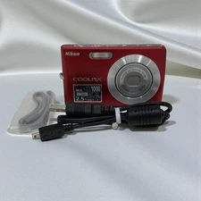 [EXC+5] Nikon COOLPIX S200 7.1MP Compact Digital Camera Red w/Charger Battery