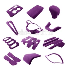 25PCS For Honda Civic 11th Gen 2022-2025 Alcantara Interior Cover Trim Purple