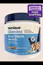 Vetnique Glandex Anal Gland Health 60 Soft Chews Peanut Butter Flavor All Dogs
