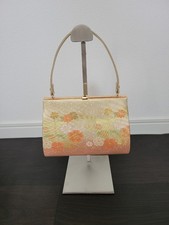 Japanese-Style Bag Floral Pattern Formal Handbag for Kimono Used Japan