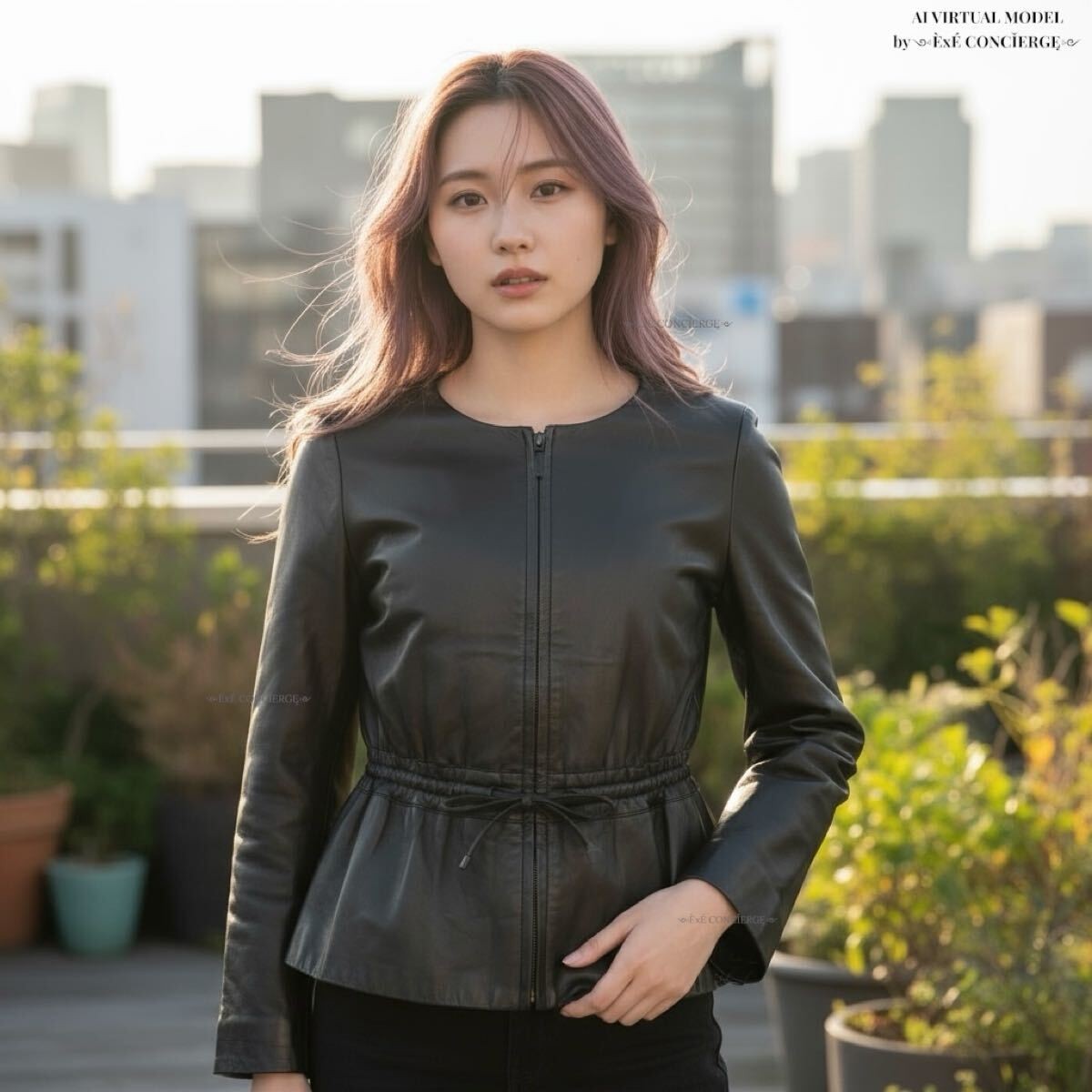 Strawberry Fields Soft Lamb Leather Collarless Zi… - image 2