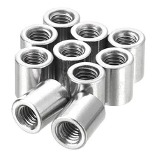 10Pcs M6x10x12mm Round Weld Nut for Lamp Bracket Glass Table, Silver